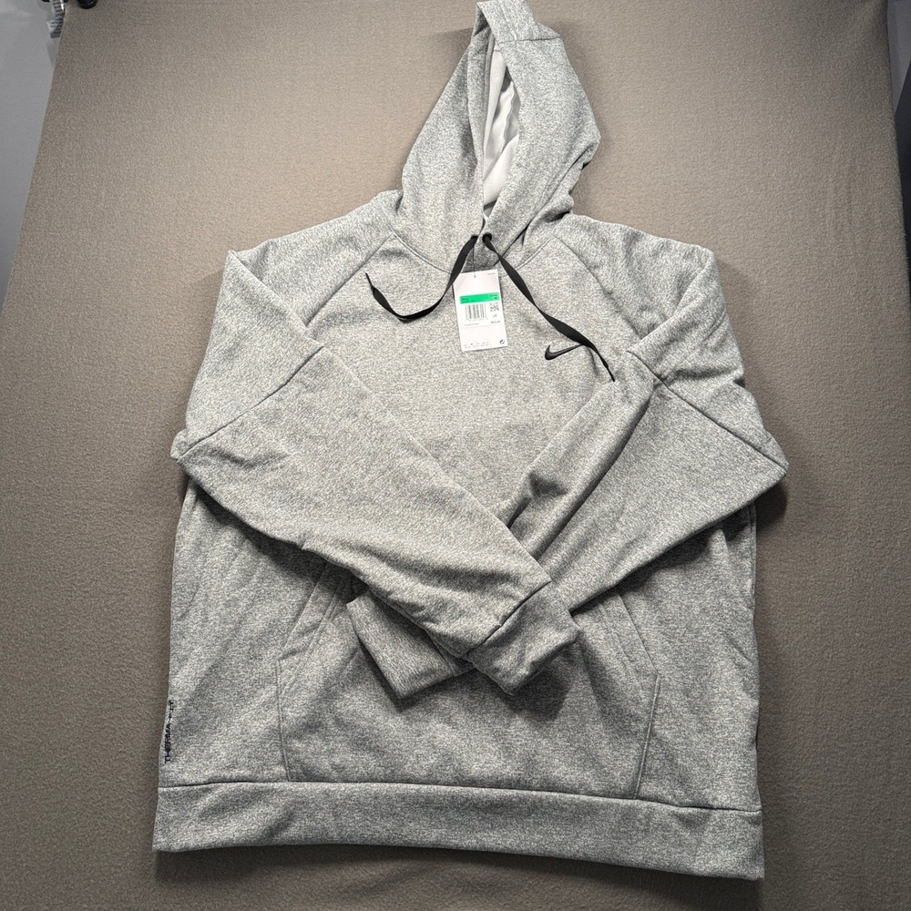 Nike Therma-FIT Hoodie Mens XL Dark Grey Heather Pullover Training DQ4834-063